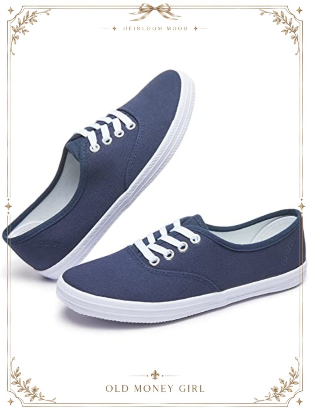 TUOPIN Women's Canvas Sneakers Low Top Lace-Up Lightweight Casual Tennis Shoes